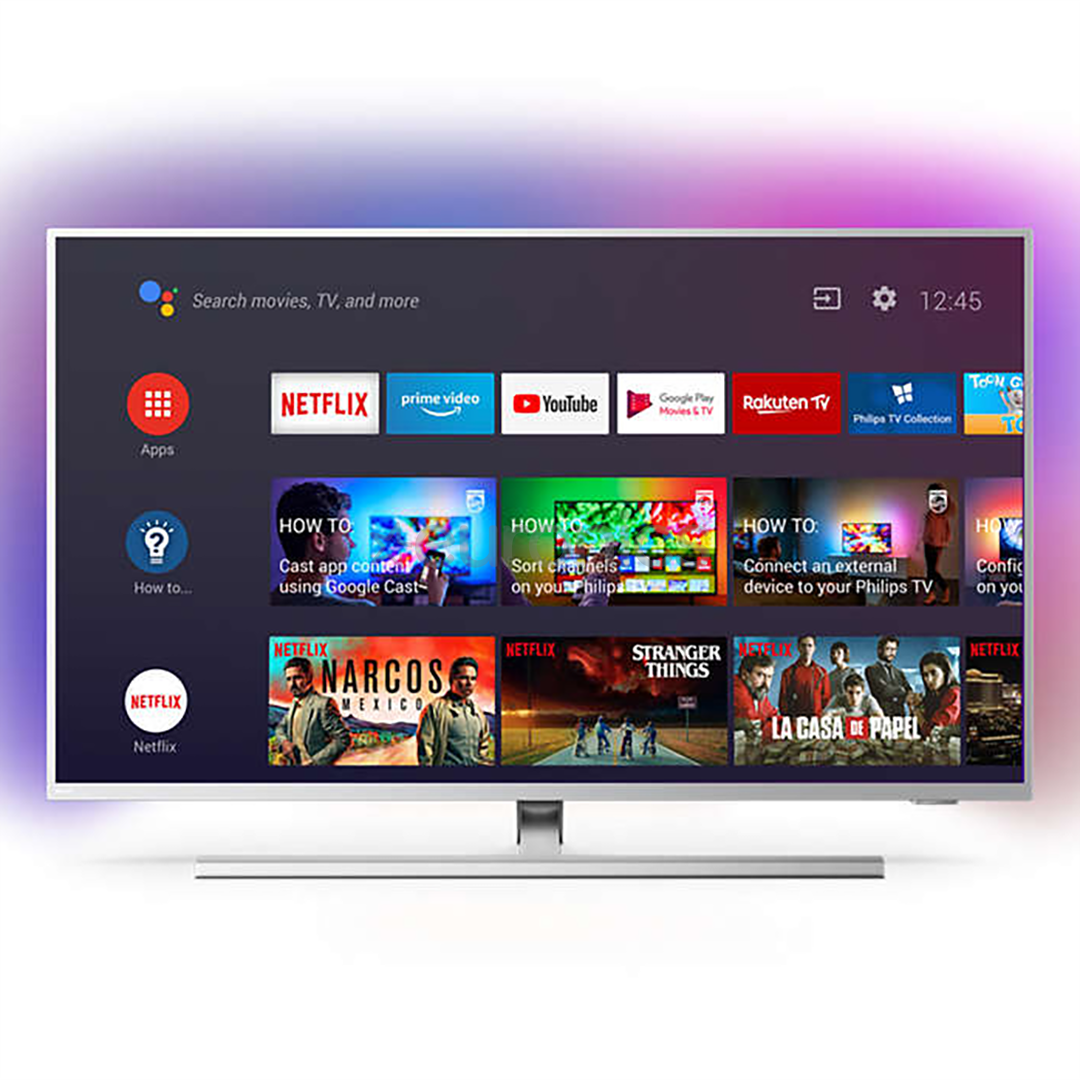 Philips LCD 4K UHD, 65", центральная подставка, серебристый - Телевизор