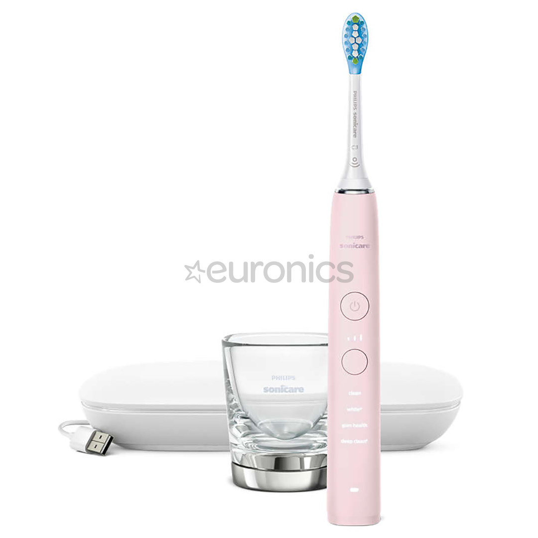 Philips Sonicare DiamondClean 9000, футляр, белый/розовый - Электрическая зубная щетка