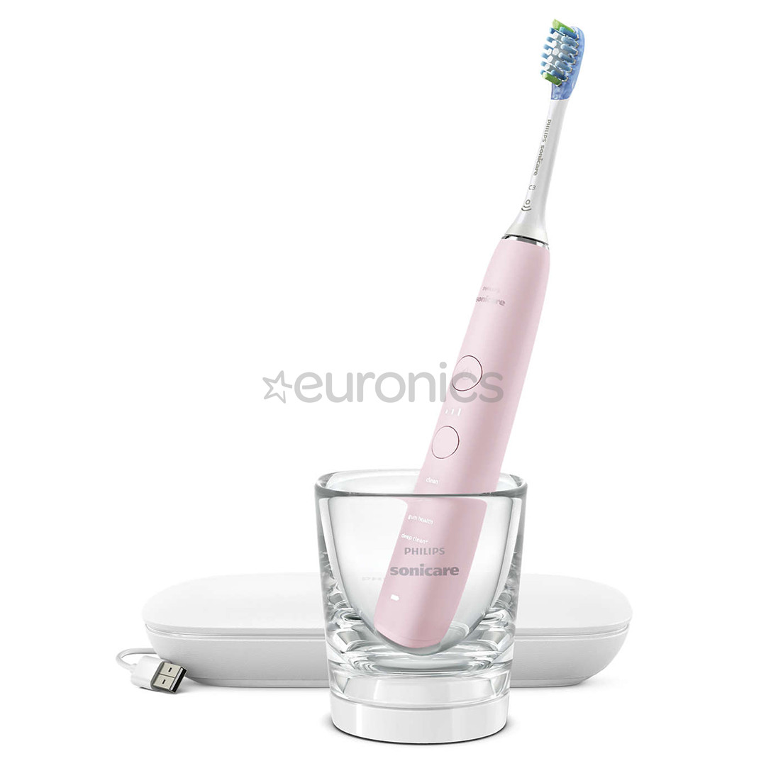 Philips Sonicare DiamondClean 9000, футляр, белый/розовый - Электрическая зубная щетка