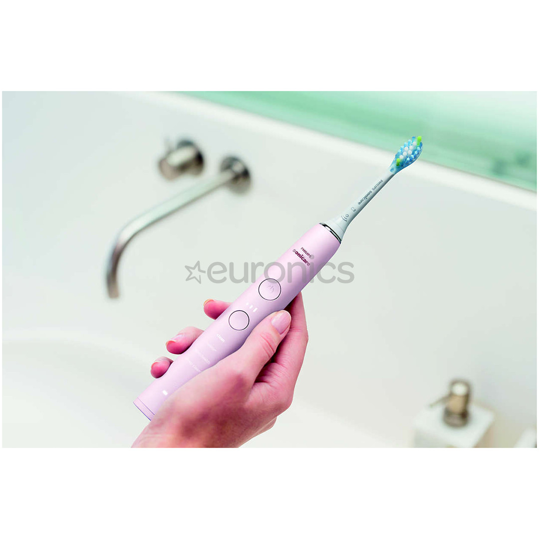 Philips Sonicare DiamondClean 9000, футляр, белый/розовый - Электрическая зубная щетка
