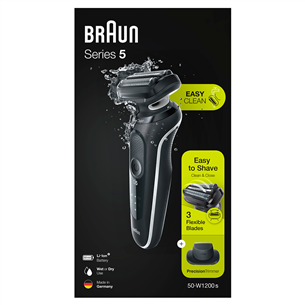 Braun Series 5, Wet & Dry, черный - Бритва