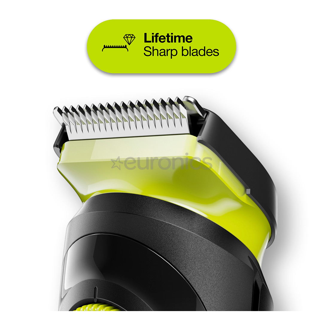 Braun + бритва Gillette Fusion, черный/зеленый - Триммер для бороды