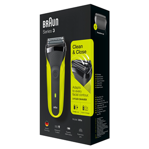 Braun Series 3, black/green - Shaver