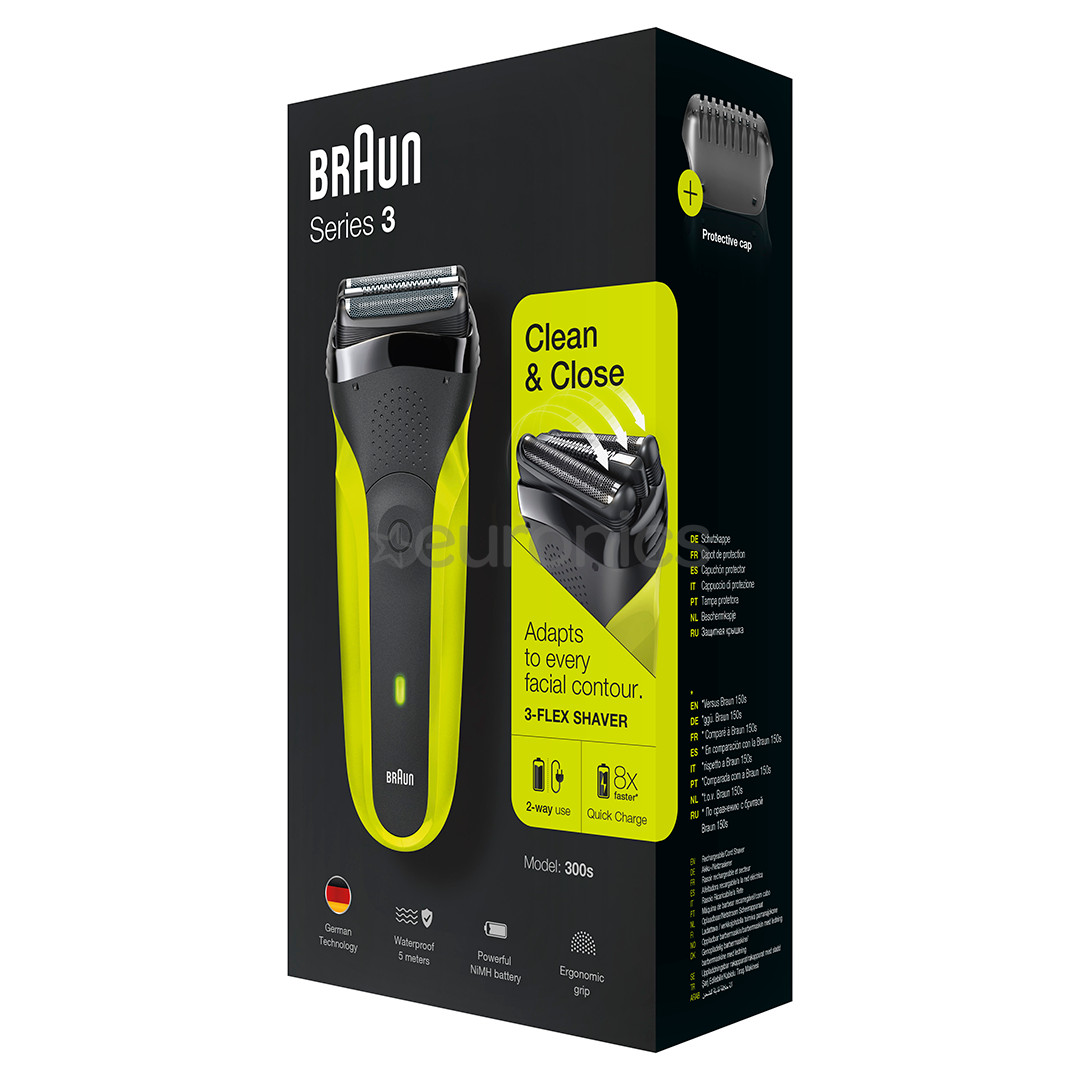 Braun Series 3, black/green - Shaver