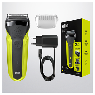 Braun Series 3, black/green - Shaver