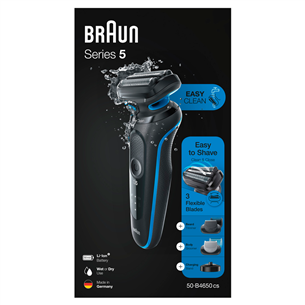Braun Series 5, Wet & Dry, черный/cиний - Бритва