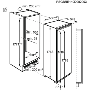 Built-in cooler Electrolux (177 cm)