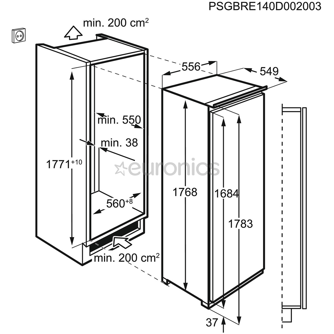 Built-in cooler Electrolux (177 cm)