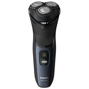 Philips 3000 Wet & Dry, черный/синий - Бритва