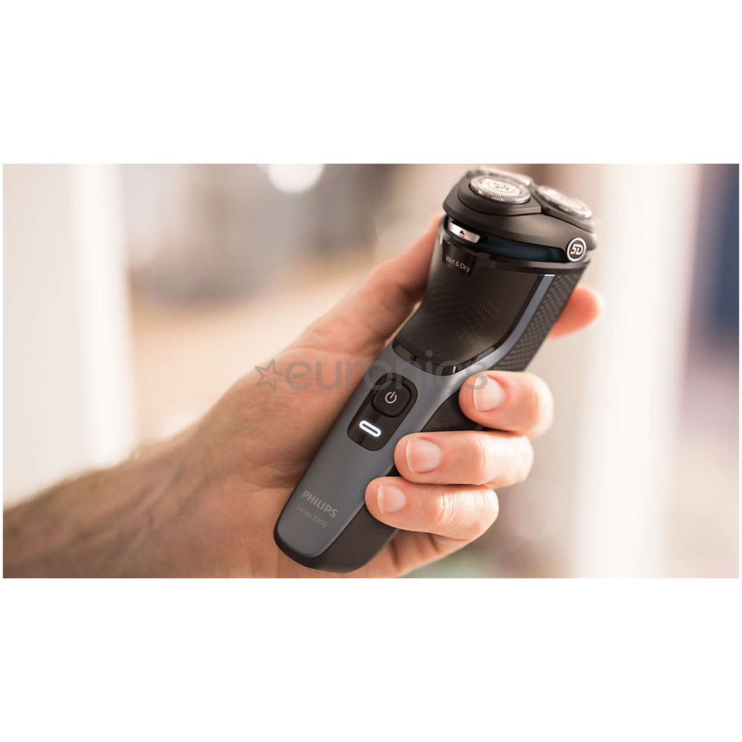 Philips 3000 Wet & Dry, black/blue - Shaver