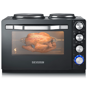 Severin, 30 L, 2500 W, black - Mini Oven with 2 Cooking Plates