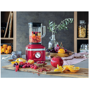 KitchenAid Artisan K400, 1200 W, 1.4 L, red - Blender + personal jar