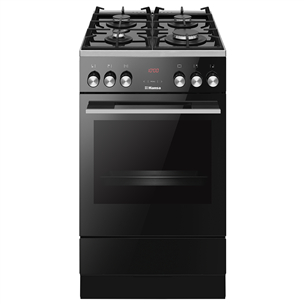 Hansa, 10 programs, 62 L, inox - Freestanding Gas Cooker with Electric Oven