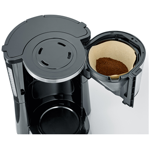 Severin TypeSwitch Timer, water tank 1.4 L, black/inox - Coffee Maker