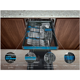 Electrolux, 10 комплектов посуды, ширина 44,6 см - Интегрируемая посудомоечная машина