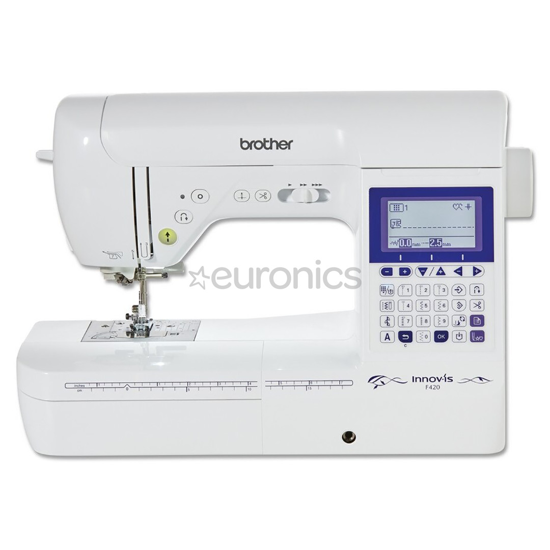 Brother Innov-is F420, white/blue - Sewing machine