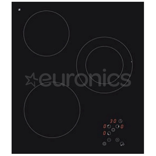 Fabita, width 44 cm, frameless, black - Built-in Ceramic Hob