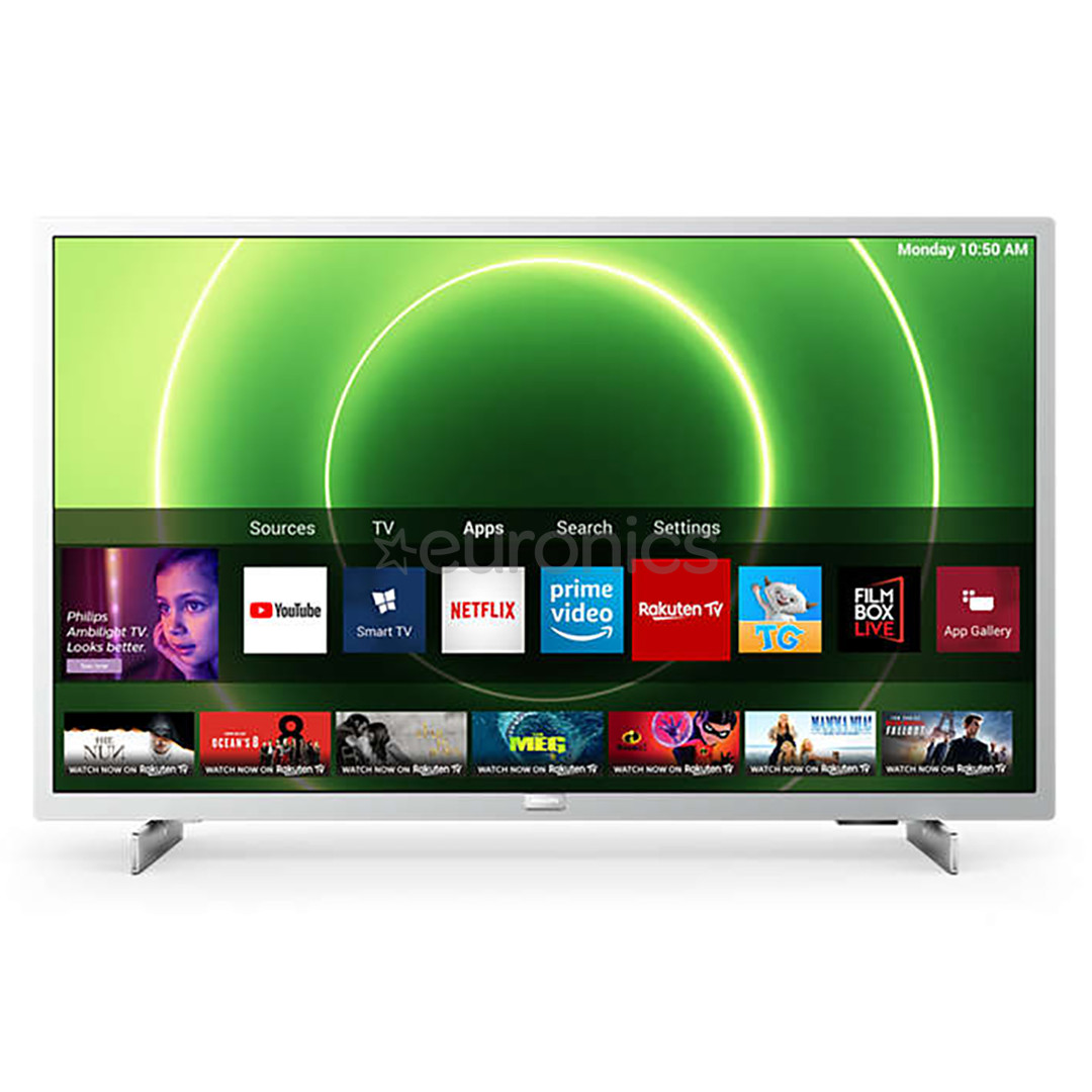 Philips PFS6855, 32", FHD, LED LCD, боковые ножки, серебристый - Телевизор