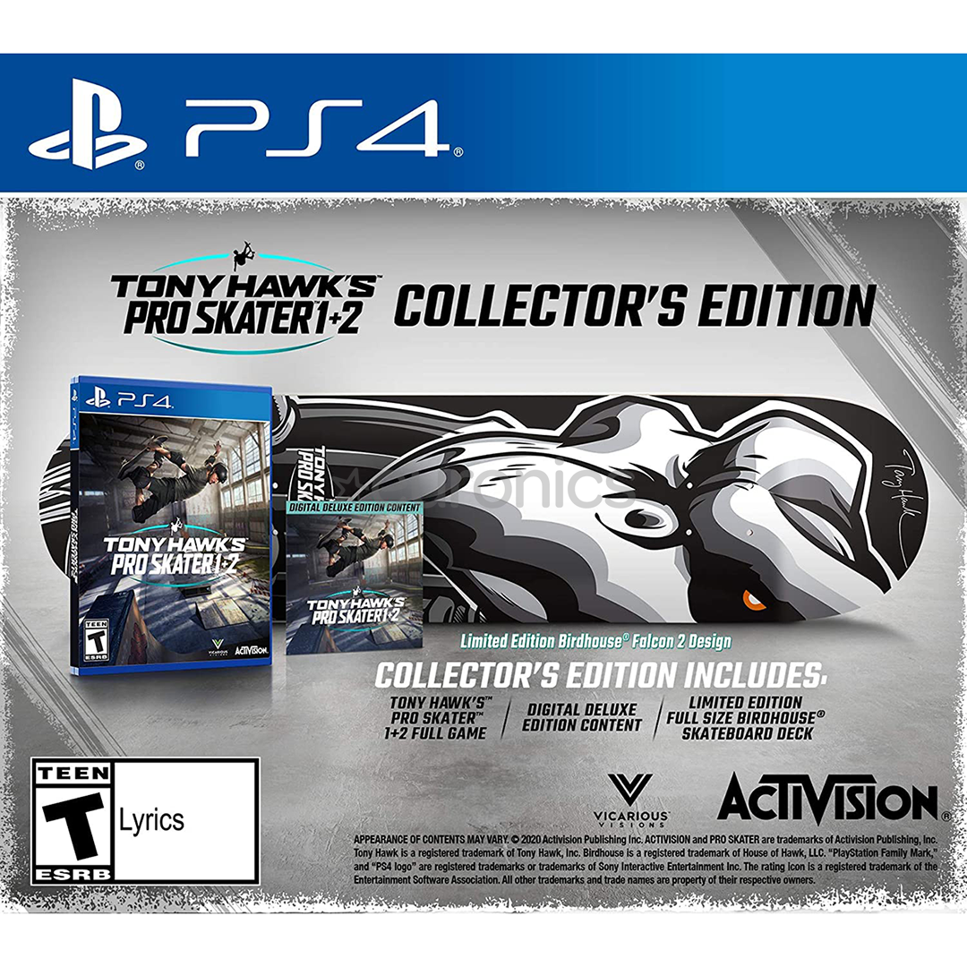PS4 mäng Tony Hawks Pro Skater 1+2 Collector's Edition