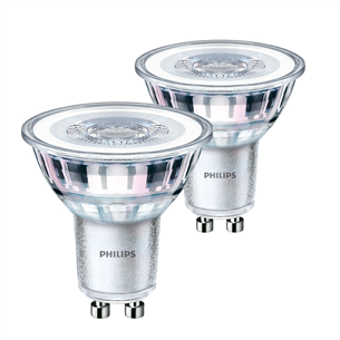 2 светодиодные лампы Philips (GU10, 4,6 Вт, 355 лм) 929001215218