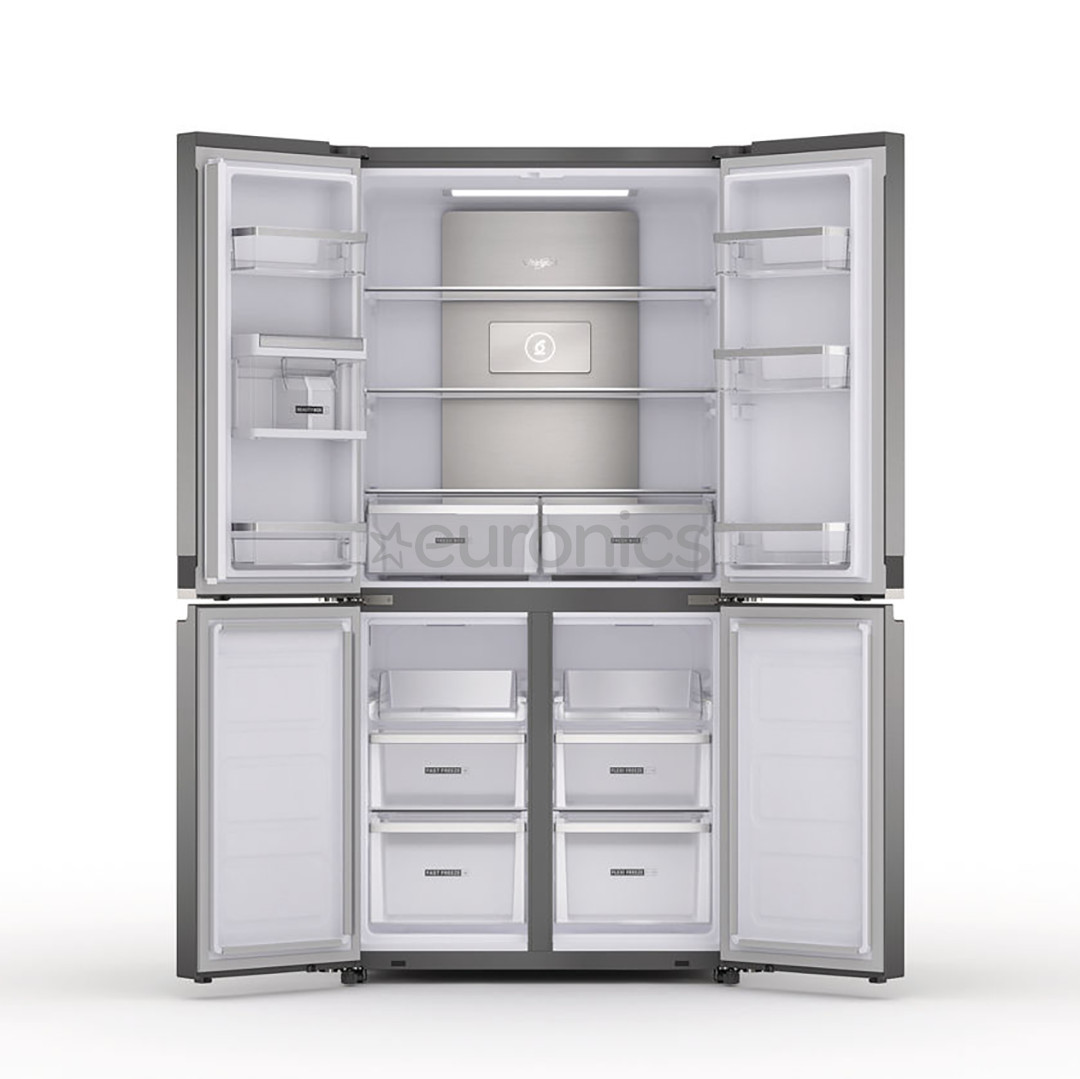 Whirlpool, 591 L, kõrgus 188 cm, roostevaba teras - SBS-külmik