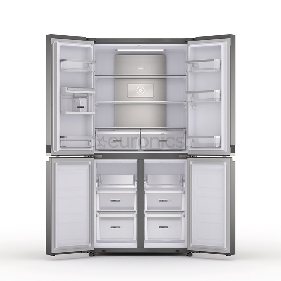 Whirlpool, 591 L, kõrgus 188 cm, roostevaba teras - SBS-külmik