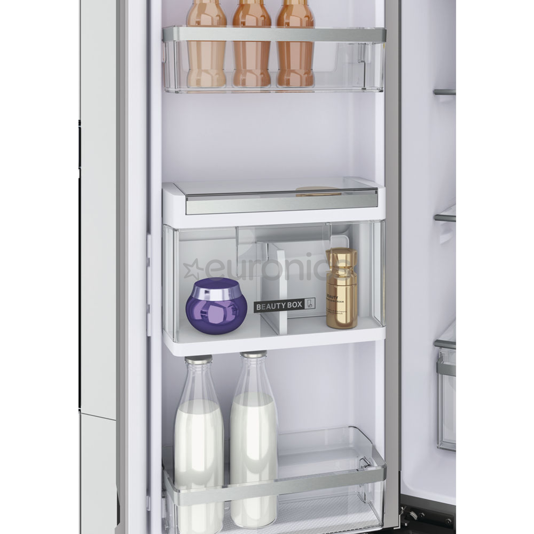 Whirlpool, 591 L, kõrgus 188 cm, roostevaba teras - SBS-külmik