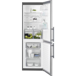 Electrolux LowFrost, height 185 cm, 330 L, stainless steel - Refrigerator