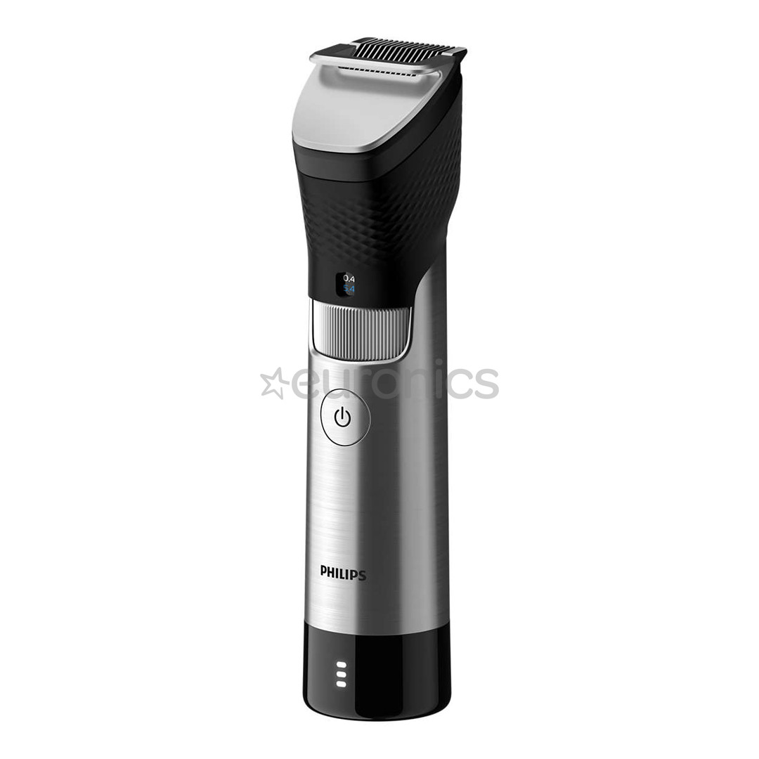Philips 9000 Prestige, черный/серебристый - Триммер для бороды