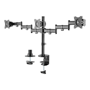 Deltaco Triple, 13''-27'', 8 kg, 3 monitori, must - Monitori lauakinnitus ARM-0301