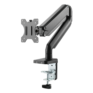 Deltaco Single Gas Spring, 17"-32", 8 kg, 1 monitor, black - Monitor Desk Mount