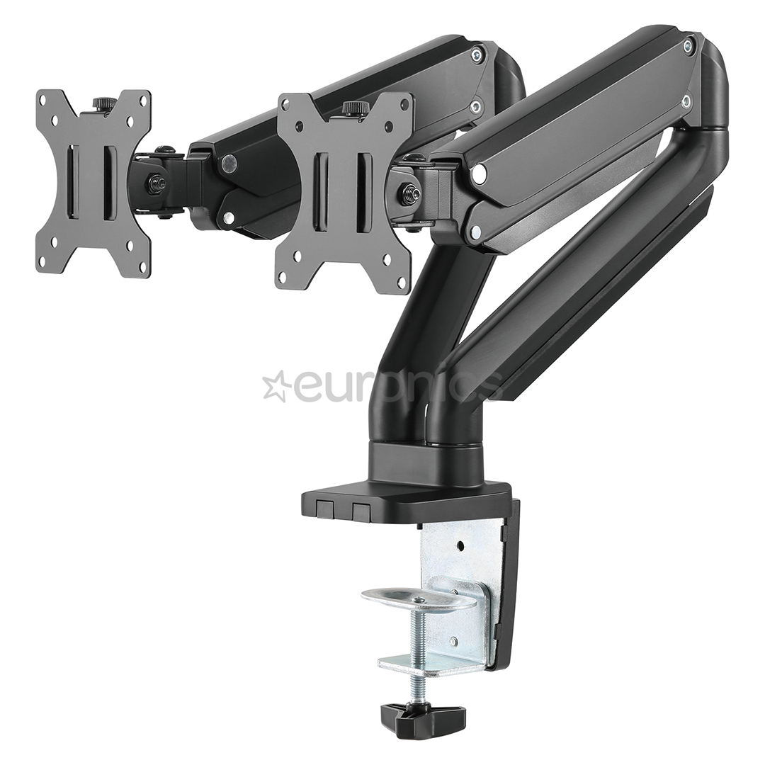 Mount-it! Dual Monitor Desk Mount, Pole Mounted Gas Spring Dual Monitor Arm