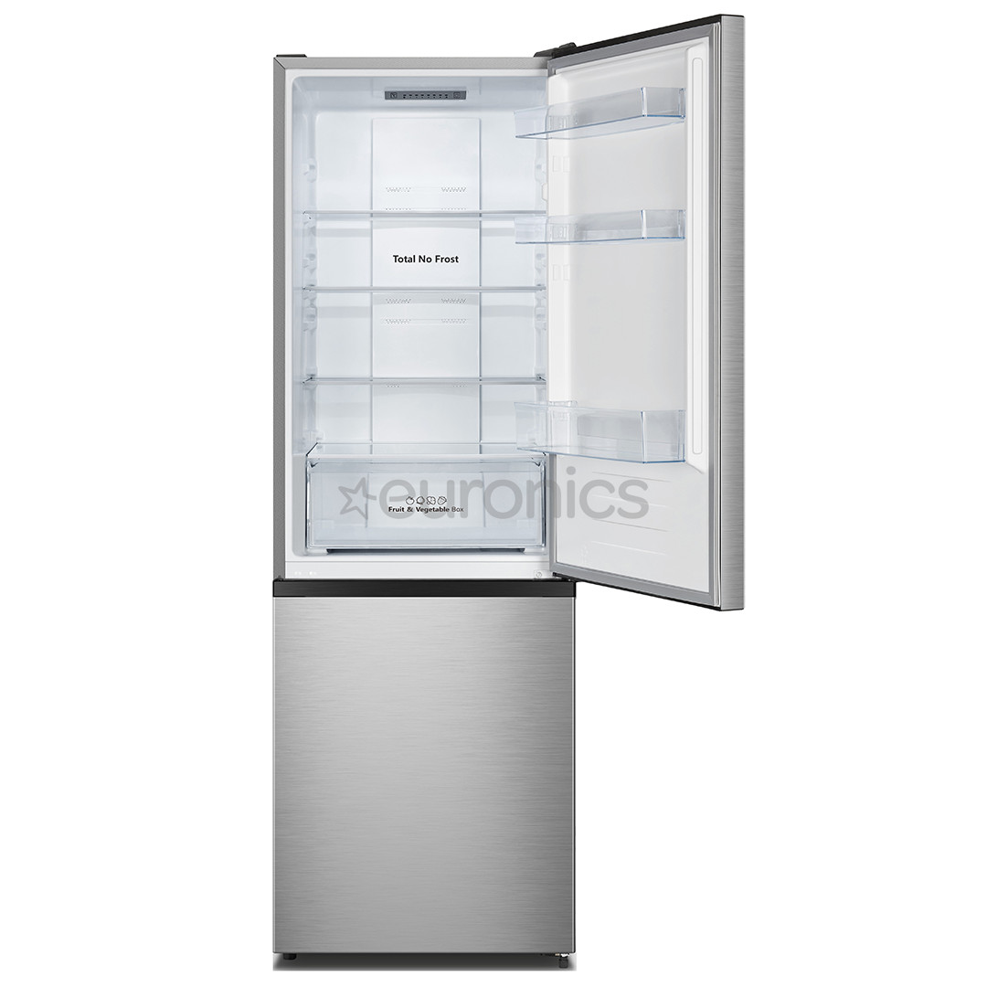 Hisense, Total No Frost, высота 178,5 см,  292 л, нерж. сталь - Холодильник