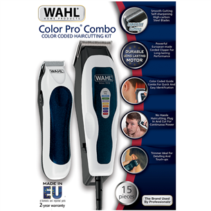 Wahl Color Pro Combo, 1-25 mm, black/white - Hair clipper + trimmer