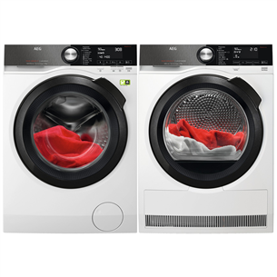 AEG, 9 kg + 9 kg - Washing Machine + Clothes Dryer L9FBB49B+T9DBB89B
