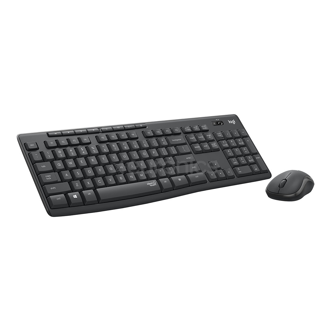 Logitech Slim Combo MK295, RUS, hall - Juhtmevaba klaviatuur + hiir