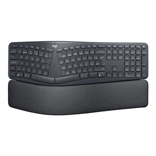 Logitech ERGO K860, SWE, must - Juhtmevaba klaviatuur