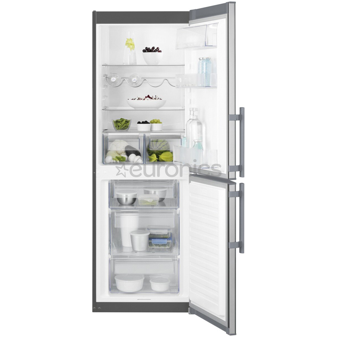 Electrolux LowFrost, height 175 cm, 305 L, stainless steel - Refrigerator