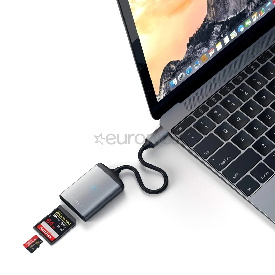 MicroSD ja SD kaardilugeja Satechi USB-C UHS-II