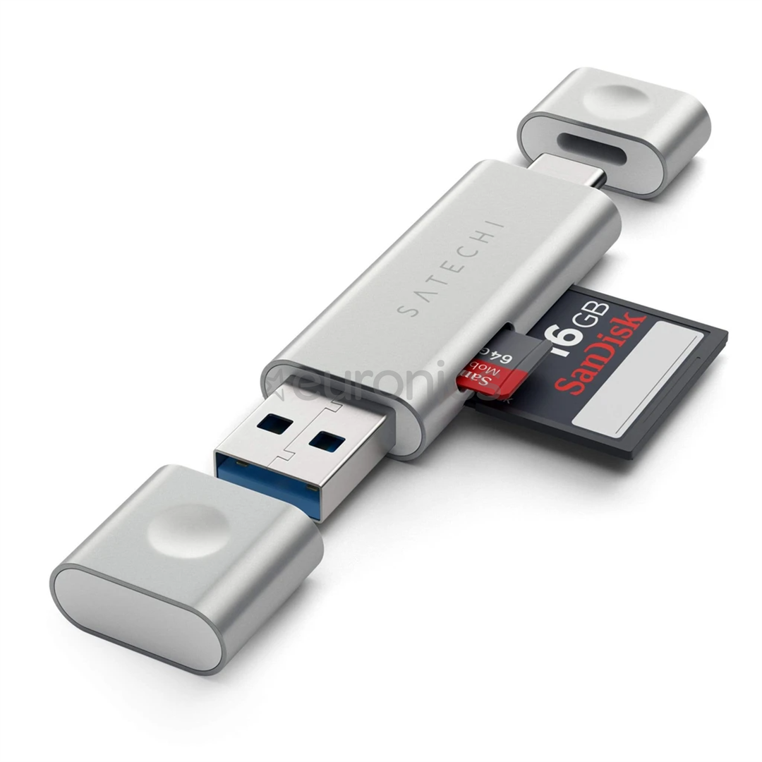 Считыватель карт MicroSD и SD Satechi USB-C / USB 3.0