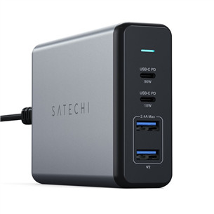 Vooluadapter Satechi 2x USB-C ja 2x USB-A (108 W)