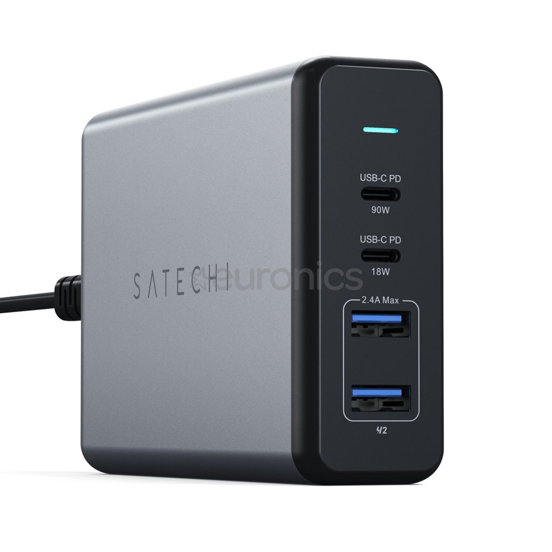 Vooluadapter Satechi 2x USB-C ja 2x USB-A (108 W)