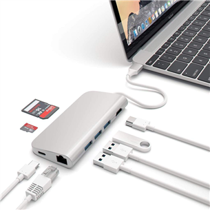 Satechi, Multi-port 4K и Ethernet, USB-C, серый - Хаб