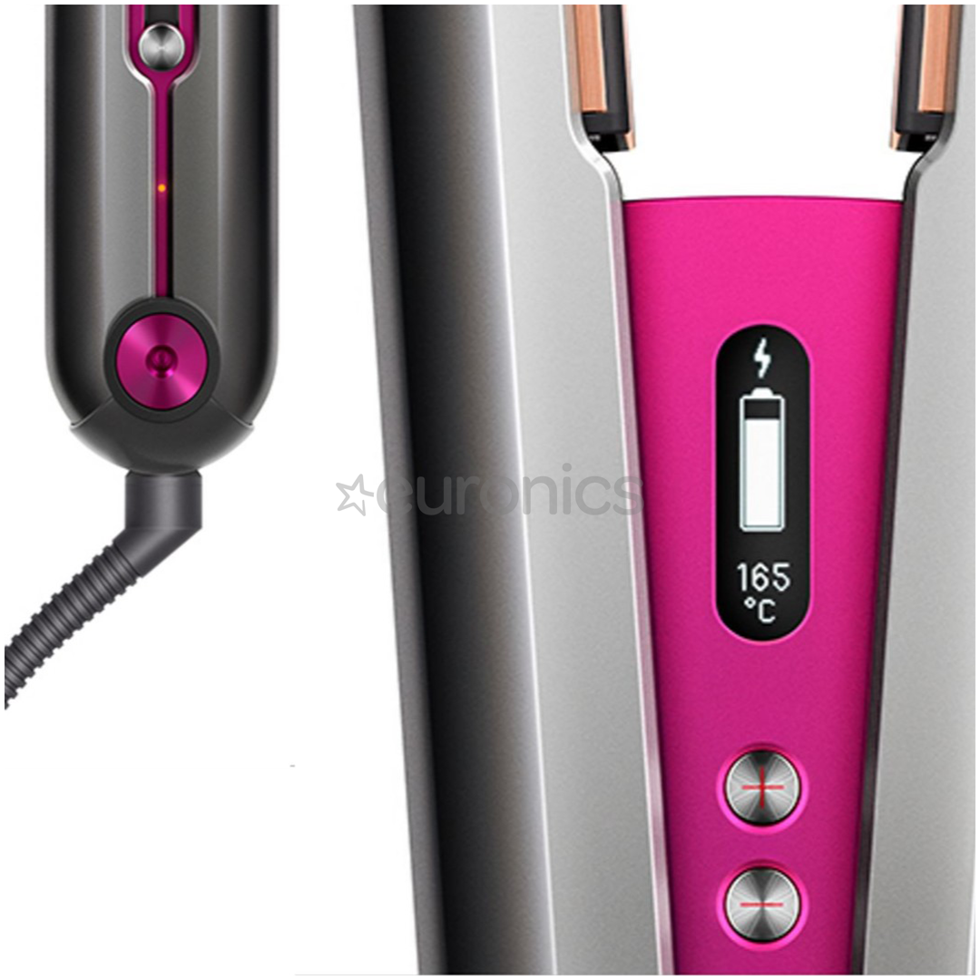 Dyson Corrale, 165-210 °C, grey/pink - Cordless hair straightener
