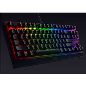 Razer BlackWidow V3 TKL Razer Green Switch, RUS, must, RGB - Mehaaniline klaviatuur