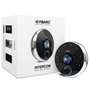 Fibaro Intercom, 4 МП, BT, WiFi, LAN, черный - Умный дверной звонок с камерой