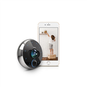 Fibaro Intercom, 4 Mpx, BT, WiFi, LAN, must - Nutikas uksekell kaameraga