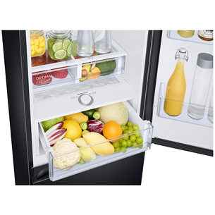 Samsung, NoFrost, 344 L, height 186 cm, black - Refrigerator