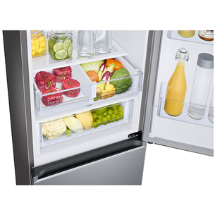 Samsung, Humidity Fresh +, NoFrost, 344 L, height 186 cm, inox - Refrigerator