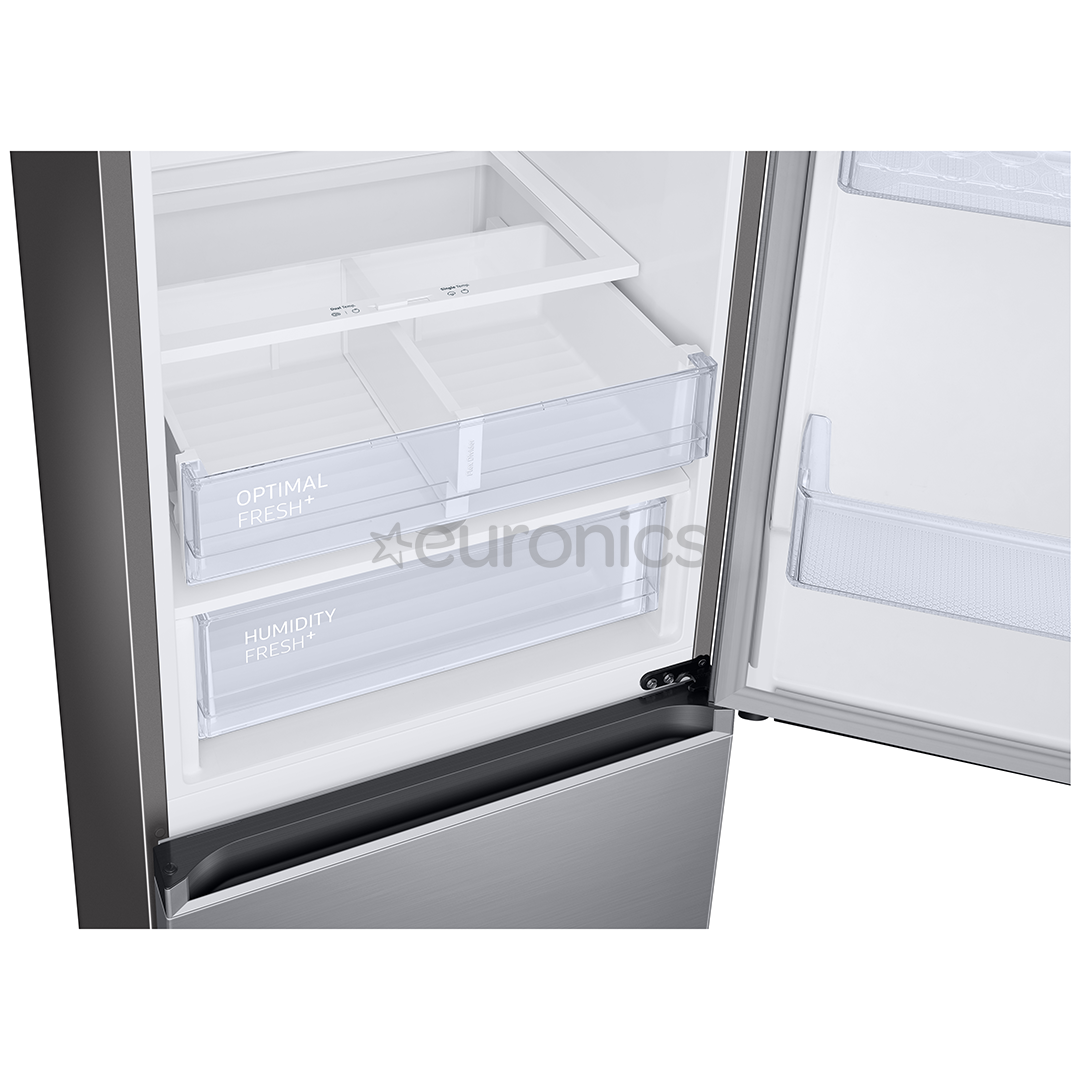 Samsung, Humidity Fresh +, NoFrost, 344 L, kõrgus 186 cm, roostevaba teras - Külmik